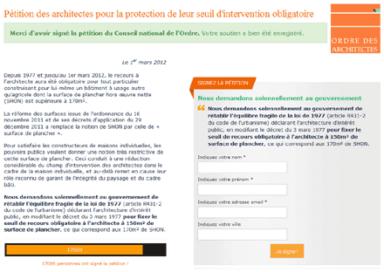 Pétition pour les architectes