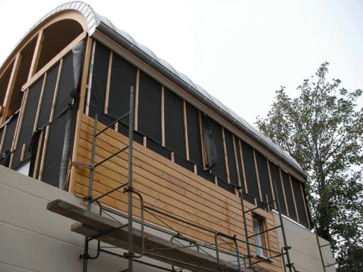 Maison contemporaine  COLOMBES - pose de la vture de mlze en cours