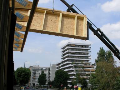 Maison contemporaine en bois - Livraison panneaux OSB